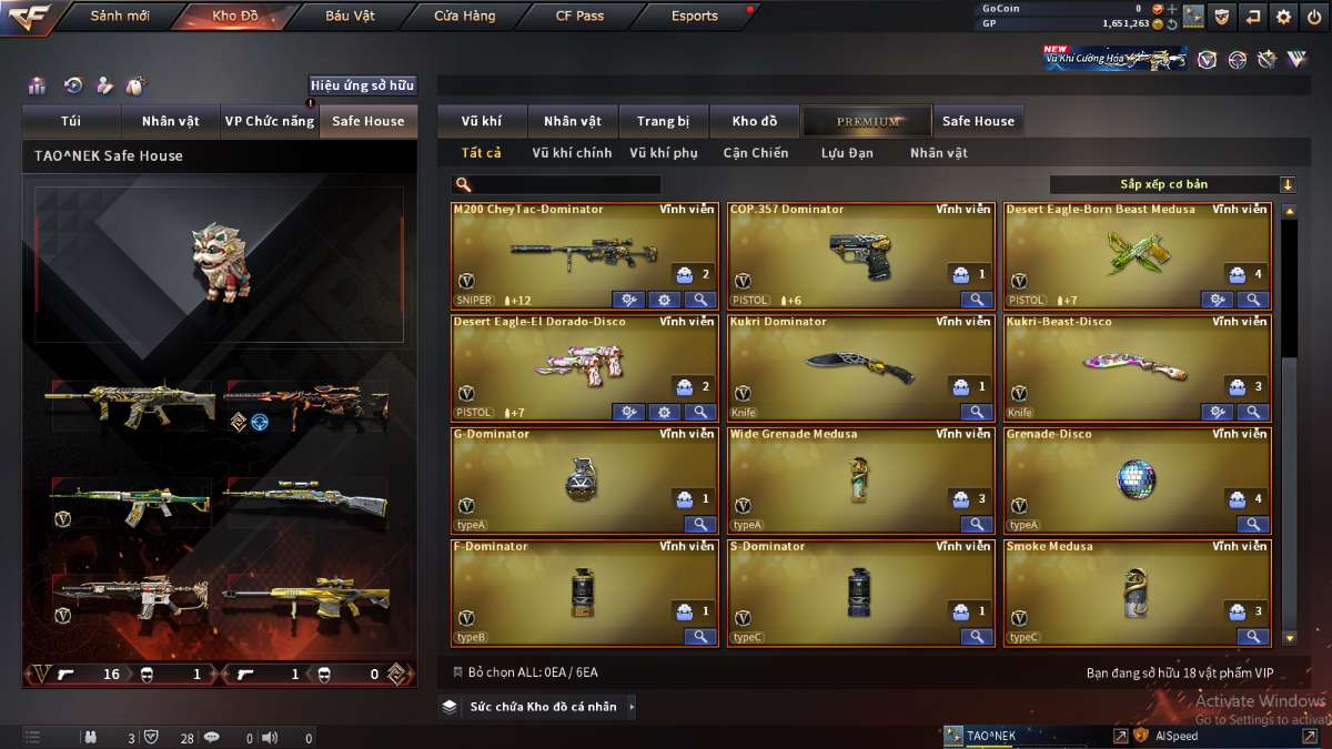 shop acc cf uy tin gia re